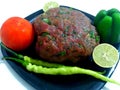 Shami Kebab Dough or Raw Meat Royalty Free Stock Photo