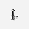 Shamisen vector icon sign symbol