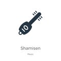 Shamisen icon vector. Trendy flat shamisen icon from music collection isolated on white background. Vector illustration can be