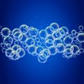 Shampo foam, colorful soap bubbles background