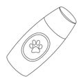 Shampoo for animals.Pet shop single icon in black style vector symbol stock illustration web.