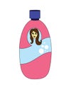 Shampoo bottle clip art illustration vector isolated