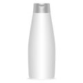 Shampoo Bottle Vector Oval Package. 3d Mockup Royalty Free Stock Photo