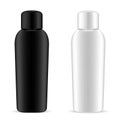 Shampoo Bottles Set. Black and White Cosmetic Pack Royalty Free Stock Photo