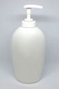 Shampoo bottles. White empty container for shampoo, body lotion