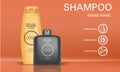 Shampoo concept background, realistic style