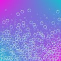 Shampoo foam with colorful realistic bubbles