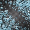Shampoo frame of realistic water bubbles