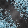Shampoo frame of realistic water bubbles