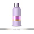 Shampoo, gel or lotion plastic bottle isolated. Cosmetic mock up