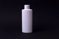 Shampoo or hair conditioner bottle isolated on black background Royalty Free Stock Photo