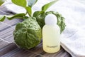 Shampoo made from bergamot helps inhibit hair loss, build strong hair roots. Royalty Free Stock Photo