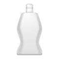 Shampoo shower bottle icon, realistic style