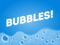 Shampoo Soap Bubbles in Bath or Sud. Vector. Royalty Free Stock Photo