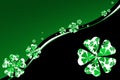 Shamrock Background in Green and Black