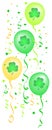 Shamrock Balloons Confetti/eps