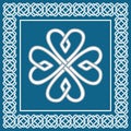 Shamrock - celtic knot,traditional irish symbol,vector Royalty Free Stock Photo