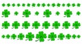 Shamrock , clover border set.  Vector divider design. Holiday pattern for saint patrick day Royalty Free Stock Photo