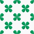 Shamrock clover leaves seamless pattern. Saint Patrick Day