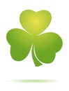 Shamrock clover. Trifoliate clover. Vector clover icon. Green leaf clover