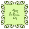 Shamrock frame border Royalty Free Stock Photo