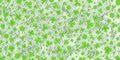 Shamrock or green clover leaves pattern background flat design vector illustration. Royalty Free Stock Photo