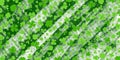 Shamrock or green clover leaves pattern background flat design vector illustration. Royalty Free Stock Photo