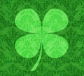 Shamrock on Green Damask