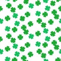 Shamrock green foliage seamless vector pattern vector.