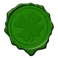 Shamrock green wax seal