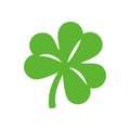 Shamrock icon, Clover symbol of St. Patrick's Day. Trefoil icon, Vector illustration Royalty Free Stock Photo