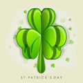 Shamrock leaf for Happy St. Patricks Day celebration.