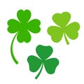 Shamrock clover leaf vector icon Royalty Free Stock Photo