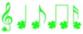 Shamrock musical notes Royalty Free Stock Photo