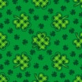 Shamrock seamless pattern, St. Patrick's Day background, Shamrock and lucky clover pattern, Vector illustration Royalty Free Stock Photo