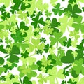 Shamrock Seamless Patterns Set Creative Clover Background For Saint Patricks Day Holiday