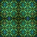 Wallpaper of Lucky Four Leaf Pattern mirrored repeat for background. Generative AI