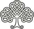 Shamrock tattoo. Celtic ornament. Vector Royalty Free Stock Photo