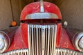 Close up of the front grill of a classic Studebaker vintage classic car