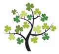 Shamrock Tree. Vector St. Patrick Shamrock Tree Royalty Free Stock Photo