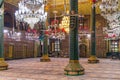 Interior of the Khanqah-e-Moula mosque in Srinagar Royalty Free Stock Photo