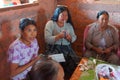 Shan women making decorations Royalty Free Stock Photo