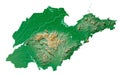 Shandong relief map