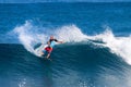 Shane Dorian Surfing in the Pipeline Masters Royalty Free Stock Photo