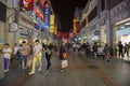 The Shang Xia Jiu commercial walking street at nightlight in Guangzhou, China