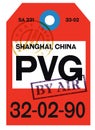 Shanghai airline tag