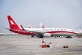 Shanghai Airlines aircraft landed in Shanghai Pudong Airport, China