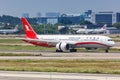 Shanghai Airlines Boeing 787-9 Dreamliner airplane Guangzhou Baiyun Airport in China Royalty Free Stock Photo