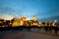 Shanghai Bund at Night Royalty Free Stock Photo