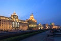 Shanghai the bund night scene Royalty Free Stock Photo